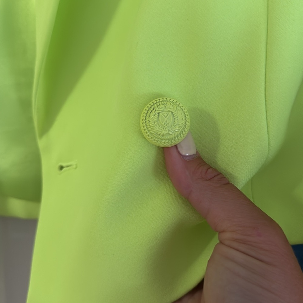 Generation Love Neon Yellow Women's Blazer - Picture 2 of 6